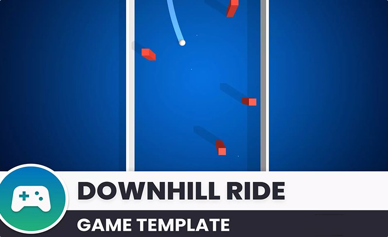 Unity开发 – 无尽奔跑游戏开发模板 Downhill Ride – Game Template