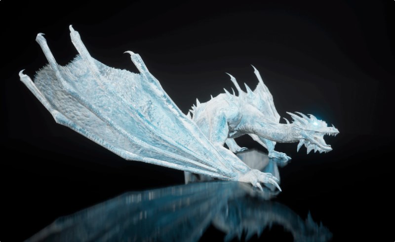 【UE4/5】冰龙 Winter Dragon (Wyvern)