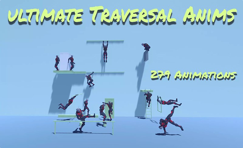 Unity动画 – 跑酷攀爬动画 Ultimate Traversal Anims