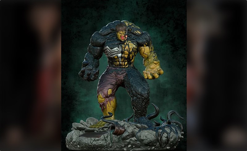 模型资产 – 毒液绿巨人 Venomized Hulk 3D Model