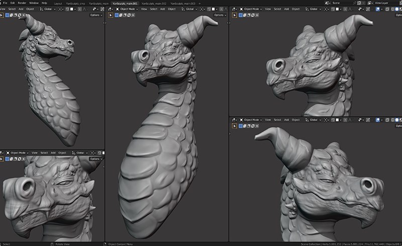 【中文字幕】Blender教程 – 大师级头部雕刻教程 Master Sculpting Heads – 3D Blender Course