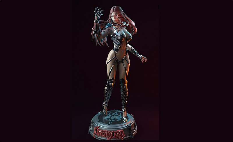 模型资产 – 女巫之刃打印模型 E.S Monster – Witchblade Sara Pezzini (NSFW) – 3D Model