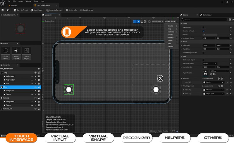 UE5插件 – 可视化触摸屏设计插件 Touch Interface Designer