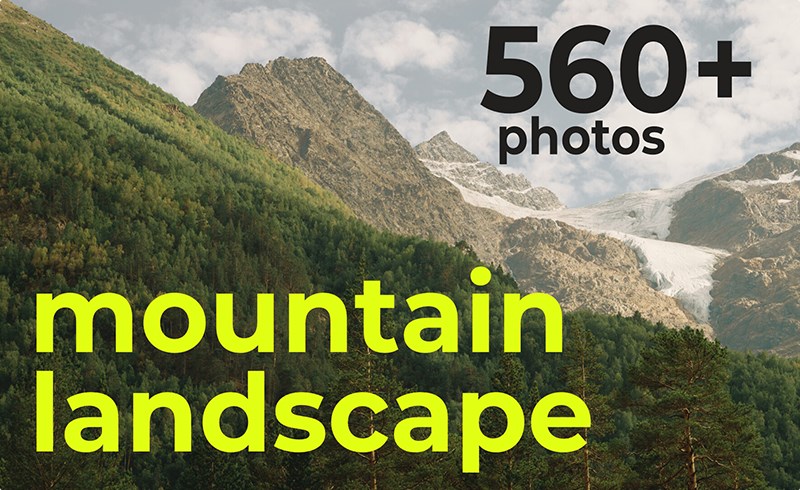 560 张山脉瀑布参考照片 560+ Mountain Landscape – Reference Photos