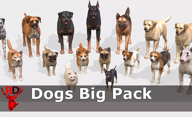 Unity – 狗资产包 Dogs Big Pack