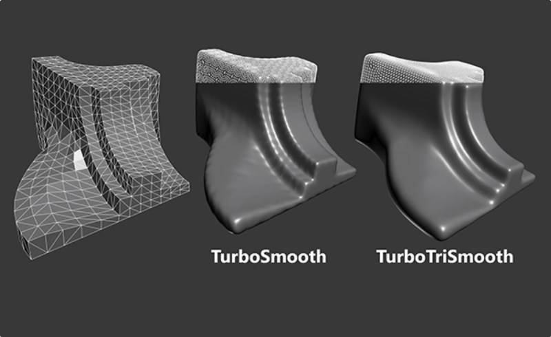 3Dmax插件 – 三变形模型细分插件 Turbo Tri Smooth