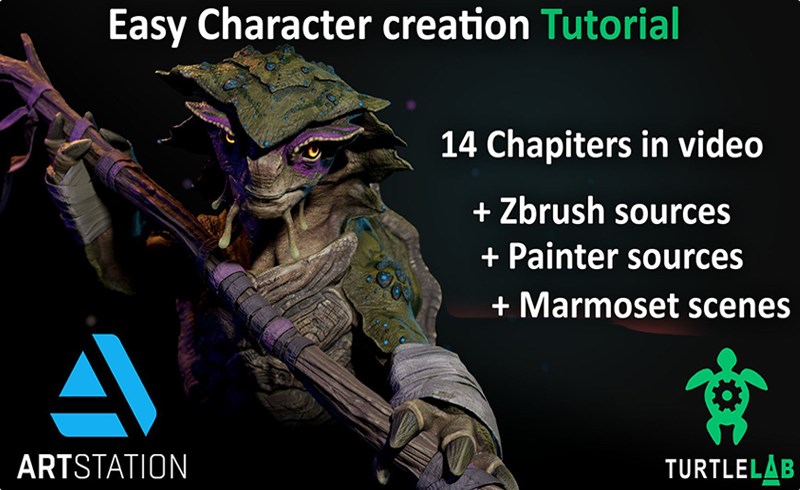 Zbrush教程 – 概念角色创建教程 Easy Character creation Tutorial