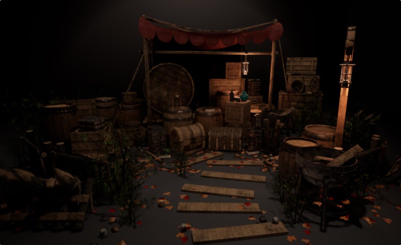 【UE4/5】中世纪储藏道具 Medieval Storage Props