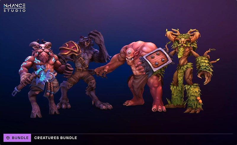 Unity角色 – 风格化生物角色 Stylized Fantasy Creatures Bundle #2