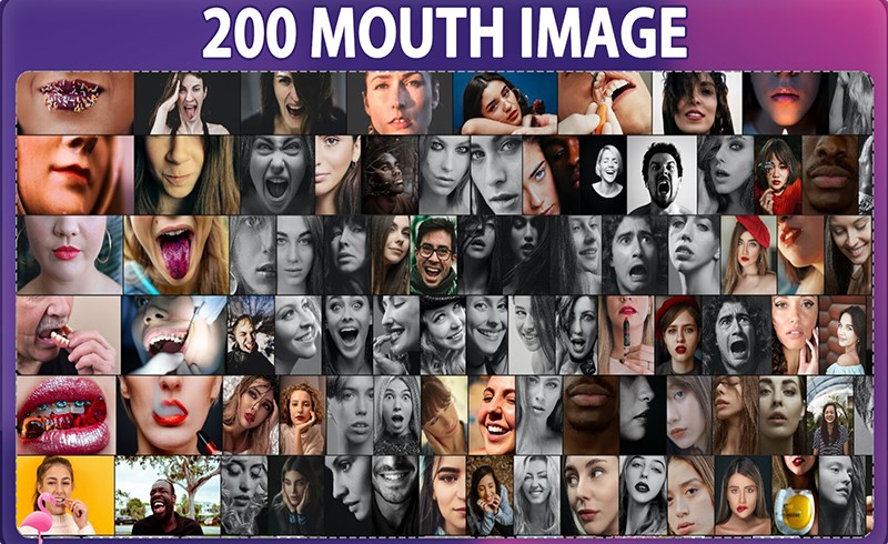 1000 张角色五官特写参考照片 1000 Eye & Mouth & Nose & Ear Image Reference Pack – Vol 1