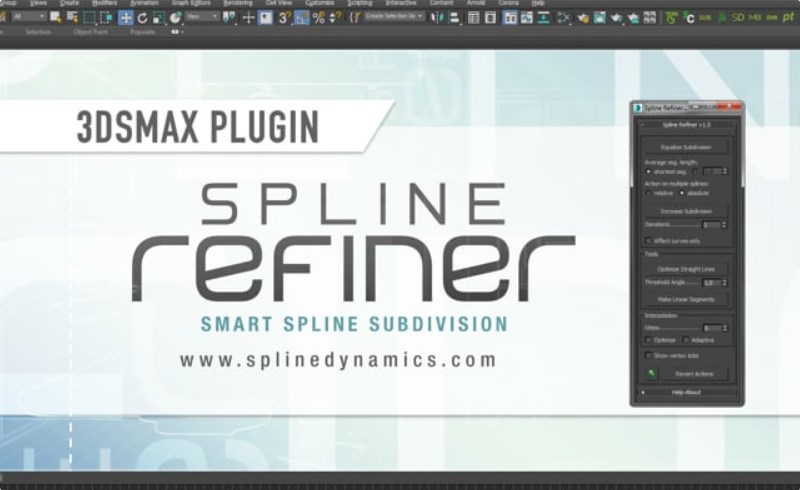 3Dmax插件 – 样条线编辑插件 Spline Refiner