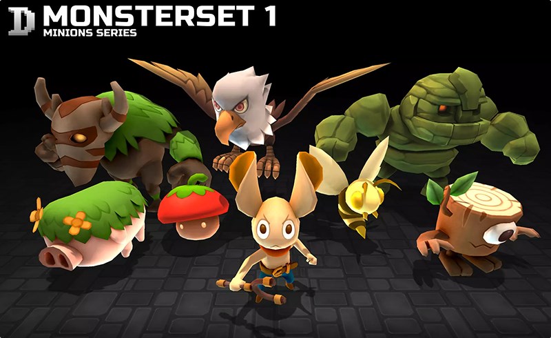 Unity – 怪物角色包 Minions Series – Monsterset 01