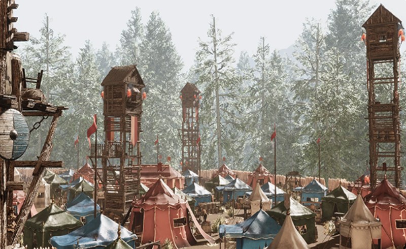 Unity场景 – 中世纪战争营地 Medieval War Camp (Fort, Fortress, Medieval Props) Environment