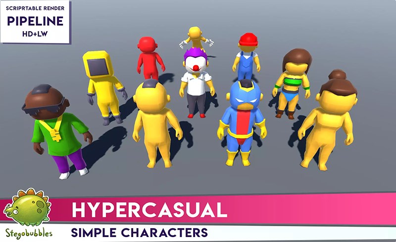 Unity角色 – 风格化休闲角色 HYPERCASUAL – Simple Characters