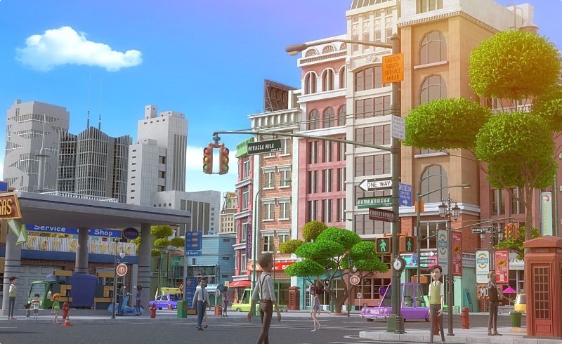 模型资产 – 卡通城市街景场景模型 Cartoon City Street Scene V2 3D model