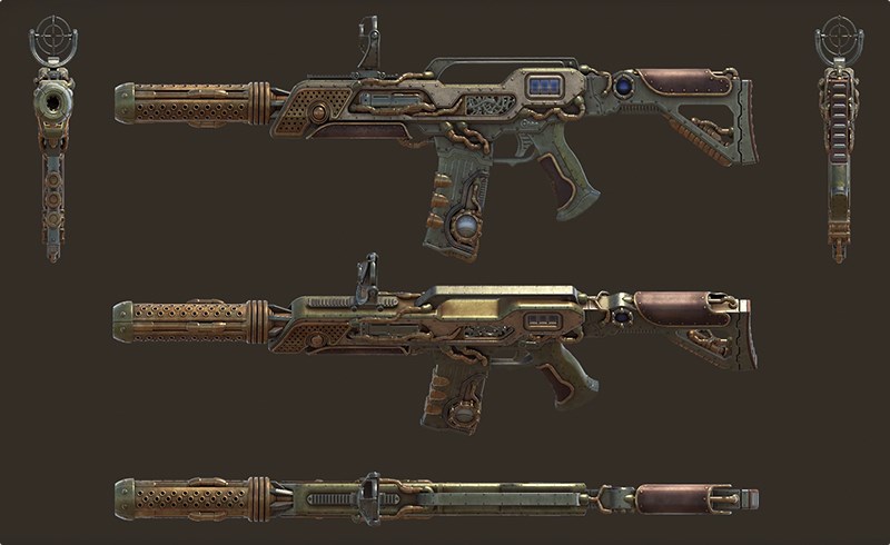 【UE4/5】突击步枪 The SteamPunk Assault Rifle