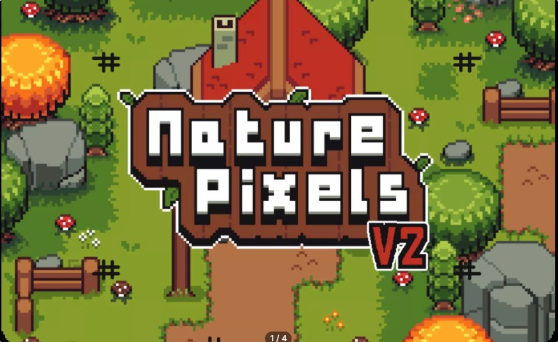 Unity资产 – 自上而下的像素资产包 Nature Pixels V2 | Top-down pixel art asset pack