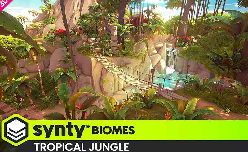 Unity场景 – 风格化热带丛林 POLYGON Tropical Jungle – Nature Biomes – Low Poly 3D Art