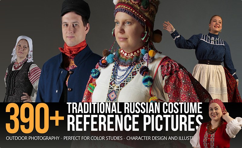 390 张俄罗斯传统服饰参考图片  Traditional Russian Costume Reference Pictures