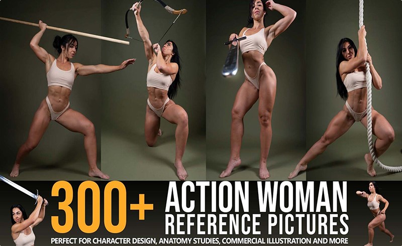 300 张女战士动态姿势参考图 300+ Action Woman Reference Pictures