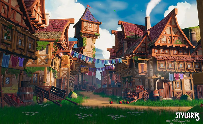 【UE5】风格中世纪小镇 Modular Stylized Medieval Town