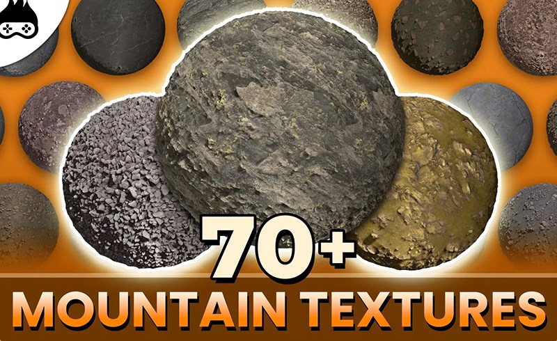 Unity资产 – 70+张真实的山地环境纹理 70+ Realistic Mountain Environment Textures – Cliff, Rock & More