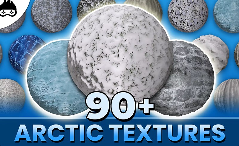 Unity资产 – 90+种写实的北极冰冻环境纹理 90+ Realistic Arctic Environment Textures – Snow, Ice & More