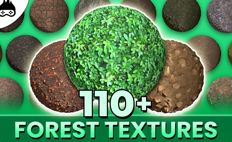 Unity资产 – 110+真实的森林环境纹理 110+ Realistic Forest Environment Textures – Grass, Dirt & More