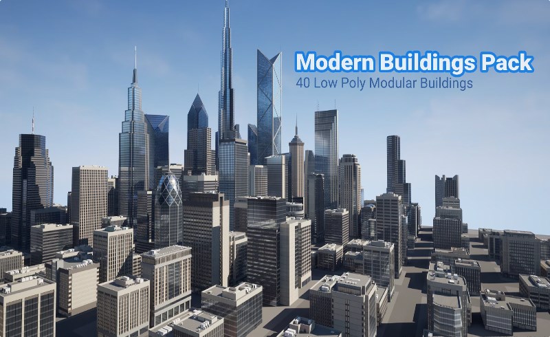 【UE5】现代建筑包 Modern Buildings Pack