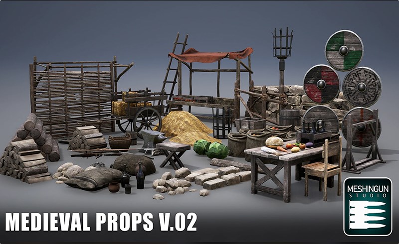 【UE4/5】中世纪道具包 Medieval Props Pack