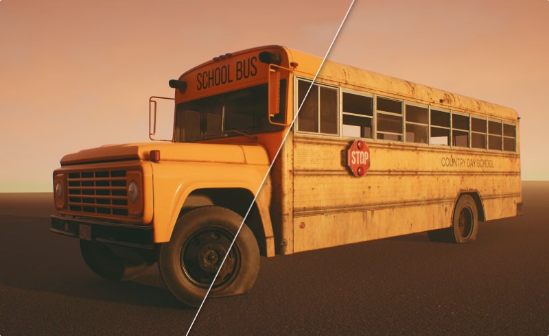 【UE4/5】复古校车 HQ Retro School Bus