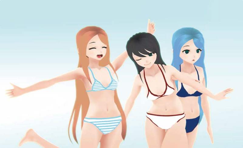 Unity角色 – 动漫女孩角色 Anime Girl Characters – Bikini