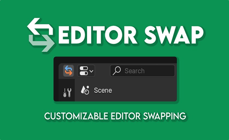 Blender插件 – 编辑器切换插件 Editor Swap
