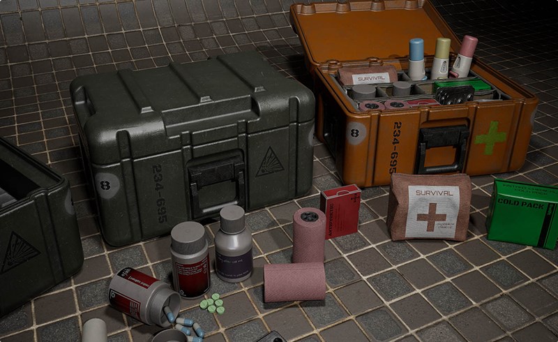 【UE5】可定制的军用医疗资产 Customisable Military Medic Container Vol.1