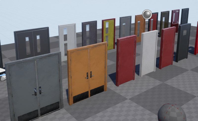 【UE4/5】道具门 Ultimate Door Collection