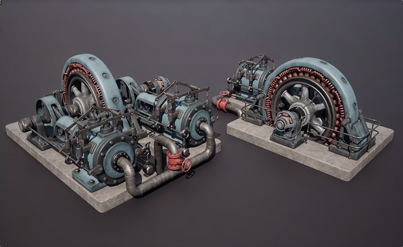 【UE4/5】蒸汽动力发电机 Steam powered Generators