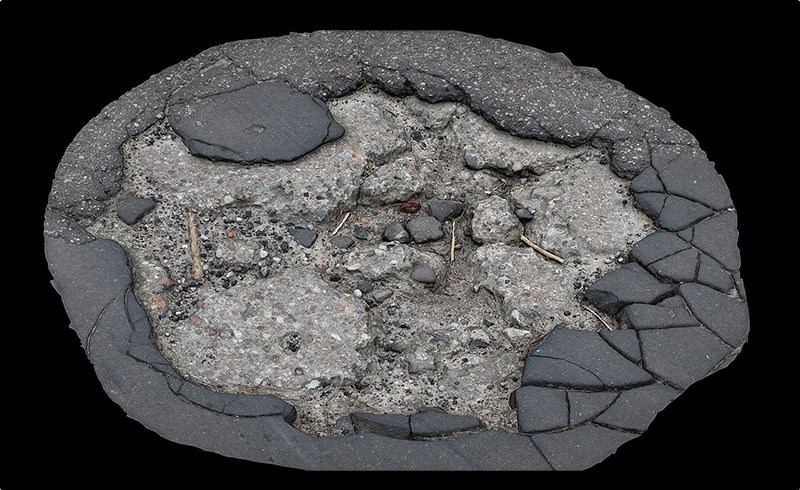 模型资产 – 沥青道路扫描模型 asphalt destroyed road debris part2 photogrammetry