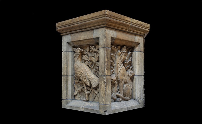 模型资产 – 中世纪雕塑扫描模型 architecture midages wall corner sculpture photogrammetry