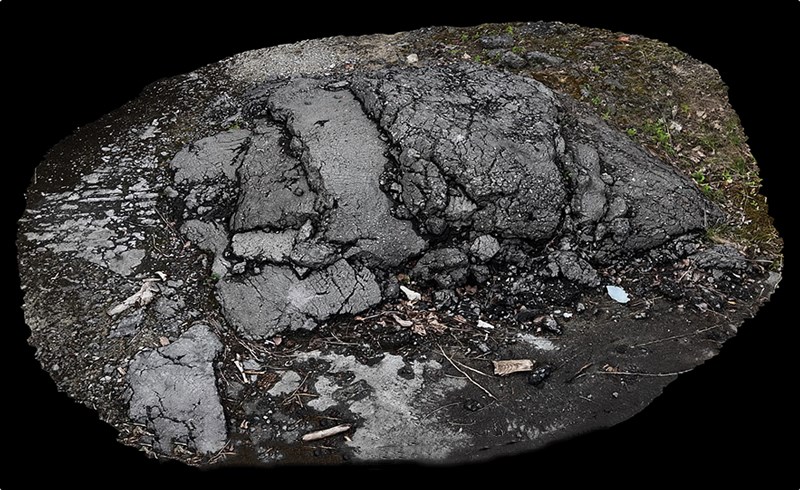 模型资产 – 沥青碎石扫描模型 ashpalt debris pile photogrammetry