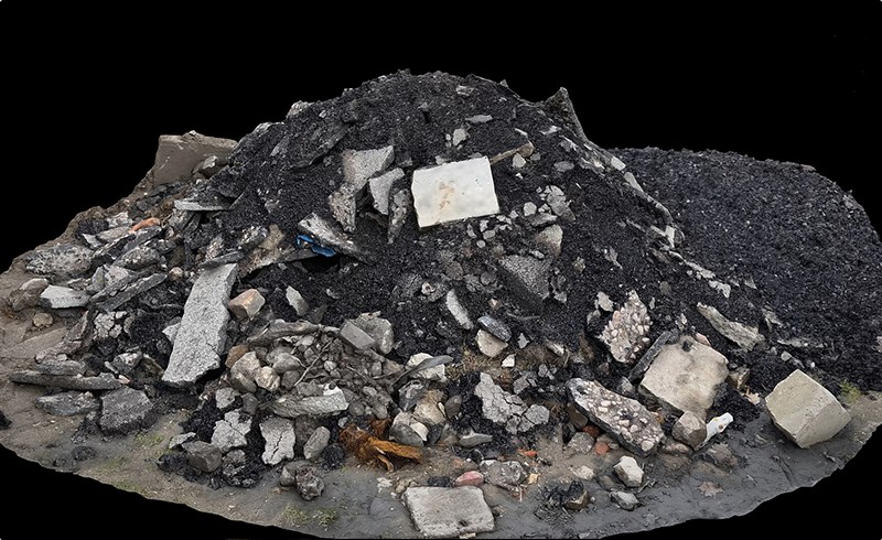 模型资产 – 沥青碎石堆扫描模型 asphalt debris pile ground photogrammetry