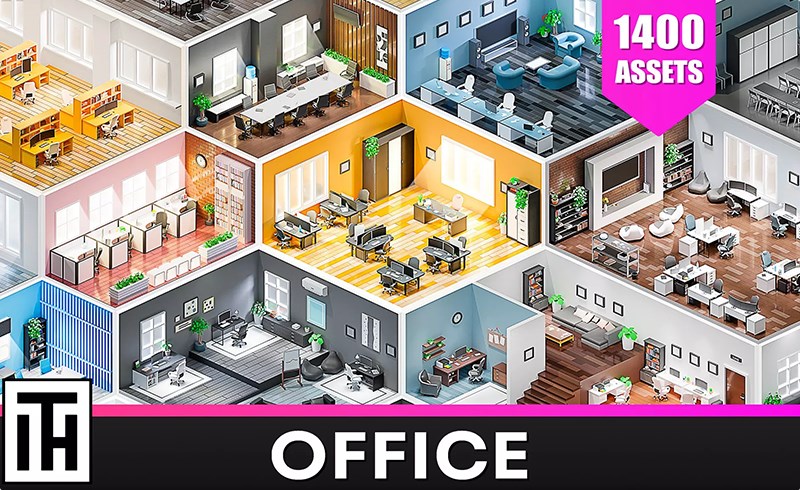 Unity资产 – 风格化办公室资产包 Office – Low Poly Asset Pack