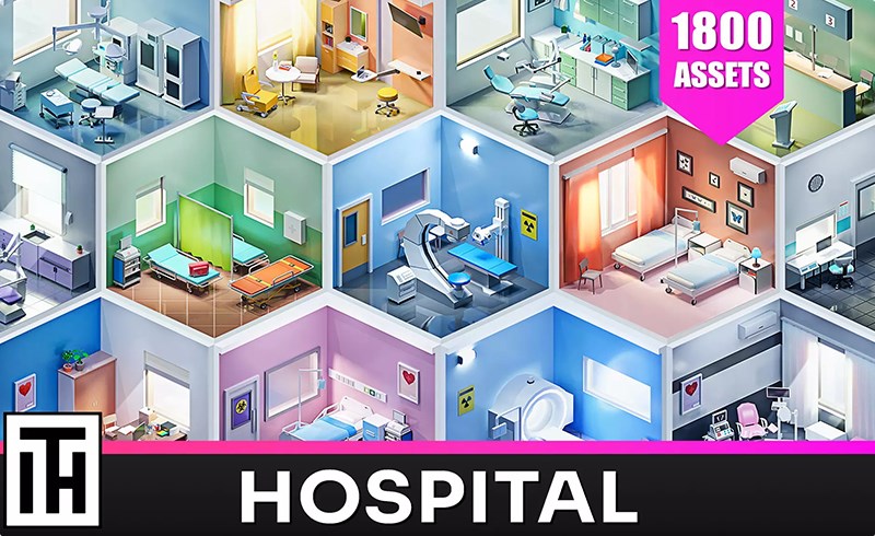 Unity资产 – 风格化医院资产包 Hospital – Low Poly Asset Pack