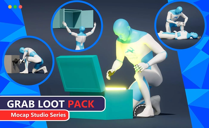 Unity动画 – 角色捕捉抓取动画 MC Grab Loot – Believable 3D Animations