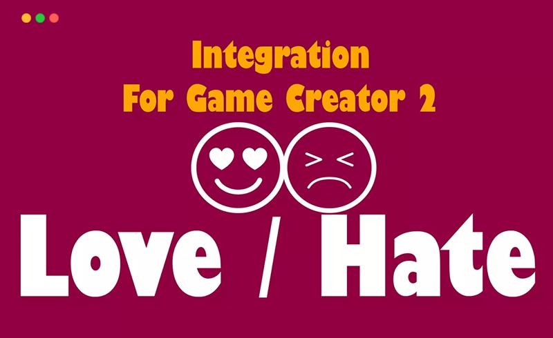 Unity插件 – 爱恨表情插件 Integration of Love/Hate Faction System into Game Creator 2