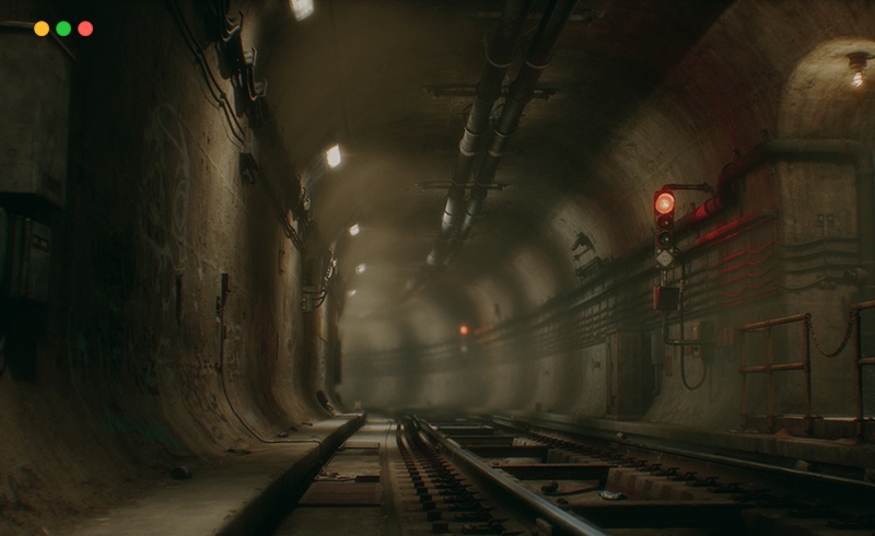 【UE5】城市地铁隧道 City Subway Tunnel