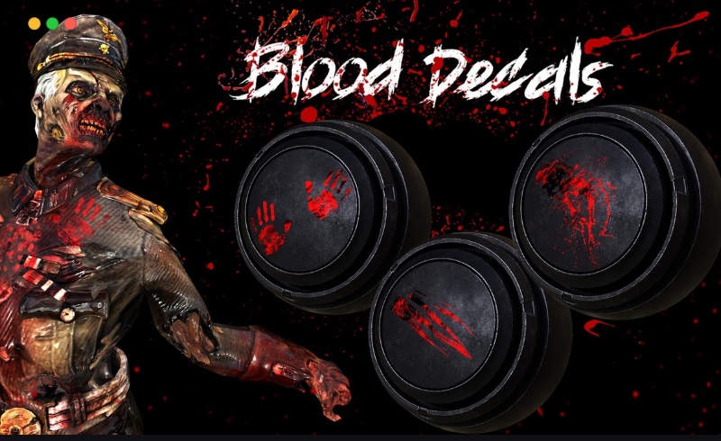 【UE5】40 组血印材质包 40 Pcs Blood Decal Material Bundle