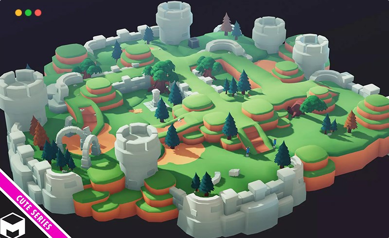 Unity资产 – 风格化森林遗迹包 Forest Ruins Pack Cute Series