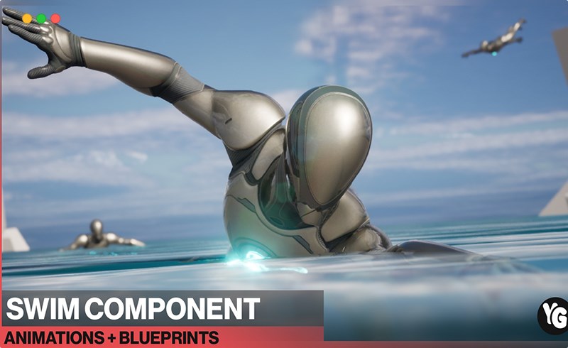 【UE5】游泳动画组件 Swim Component : 150 Animations + Blueprints