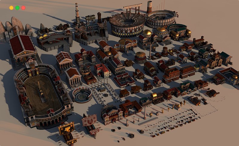 【UE5】罗马城市包 Mega Roman City Pack