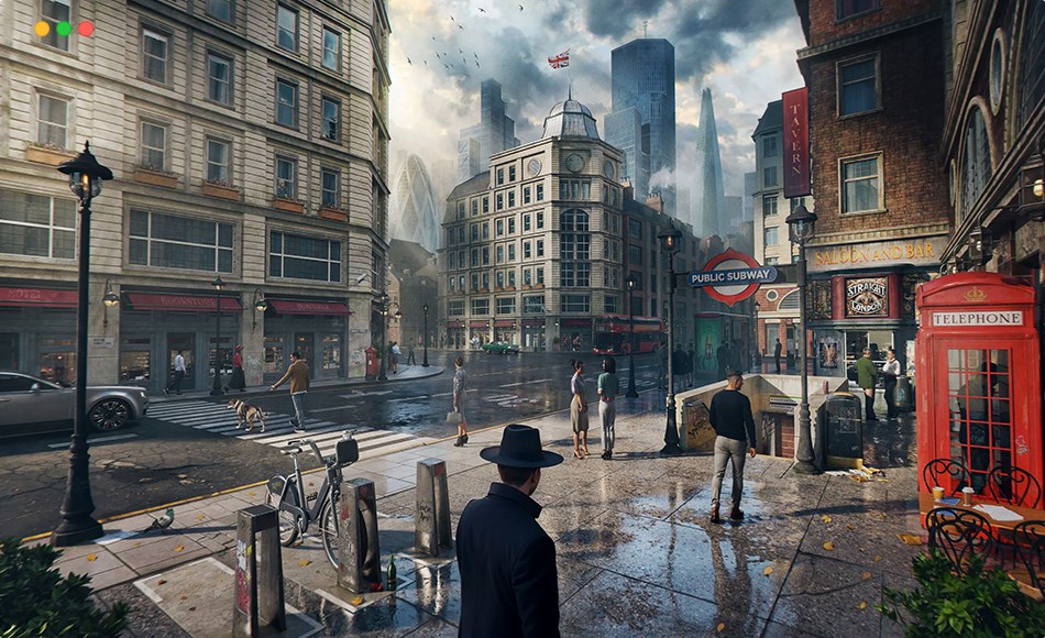 Kitbash 3d – 伦敦街区摩天大楼公寓场景 london